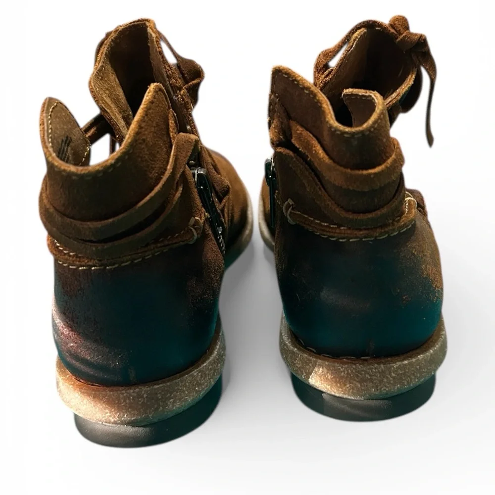 Born, Brown Leather Ankle Boots